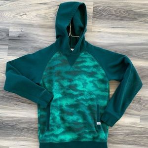 Boys Green Camo Hoodie